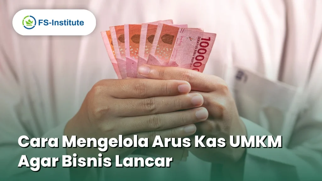 Ilustrasi pengelolaan arus kas usaha kecil dengan uang tunai rupiah